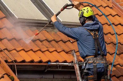Démoussage et hydrofuge de toiture à Monnetay